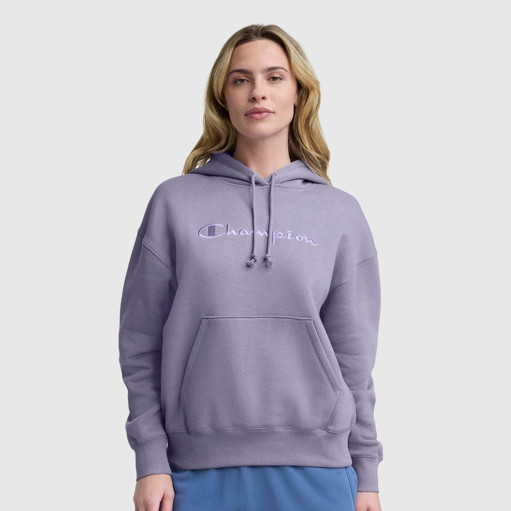 Champion Powerblend Freshman Hoodie, Embroidered Script Logo - Daybreak