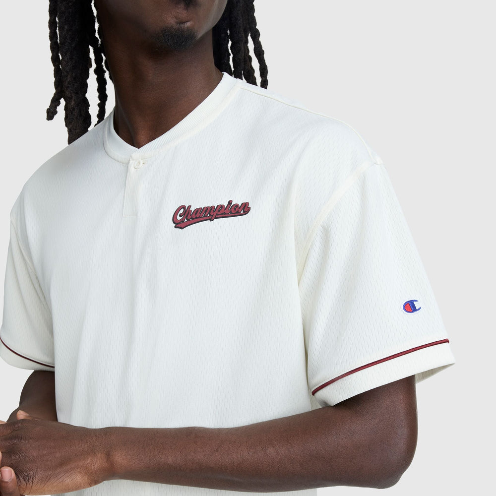 Champion Modern Retro Coaches Henley - Unbleached Cotton