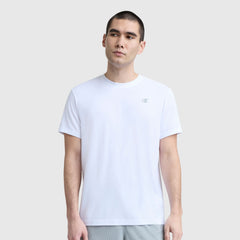 Champion Sport Crewneck T-Shirt, Script Logo - Bright White
