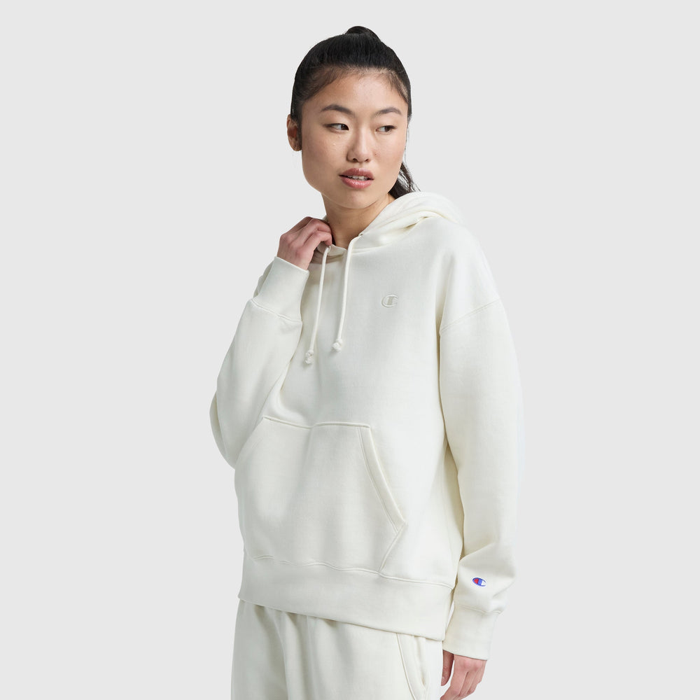 Champion Powerblend Freshman Hoodie - Unbleached Cotton