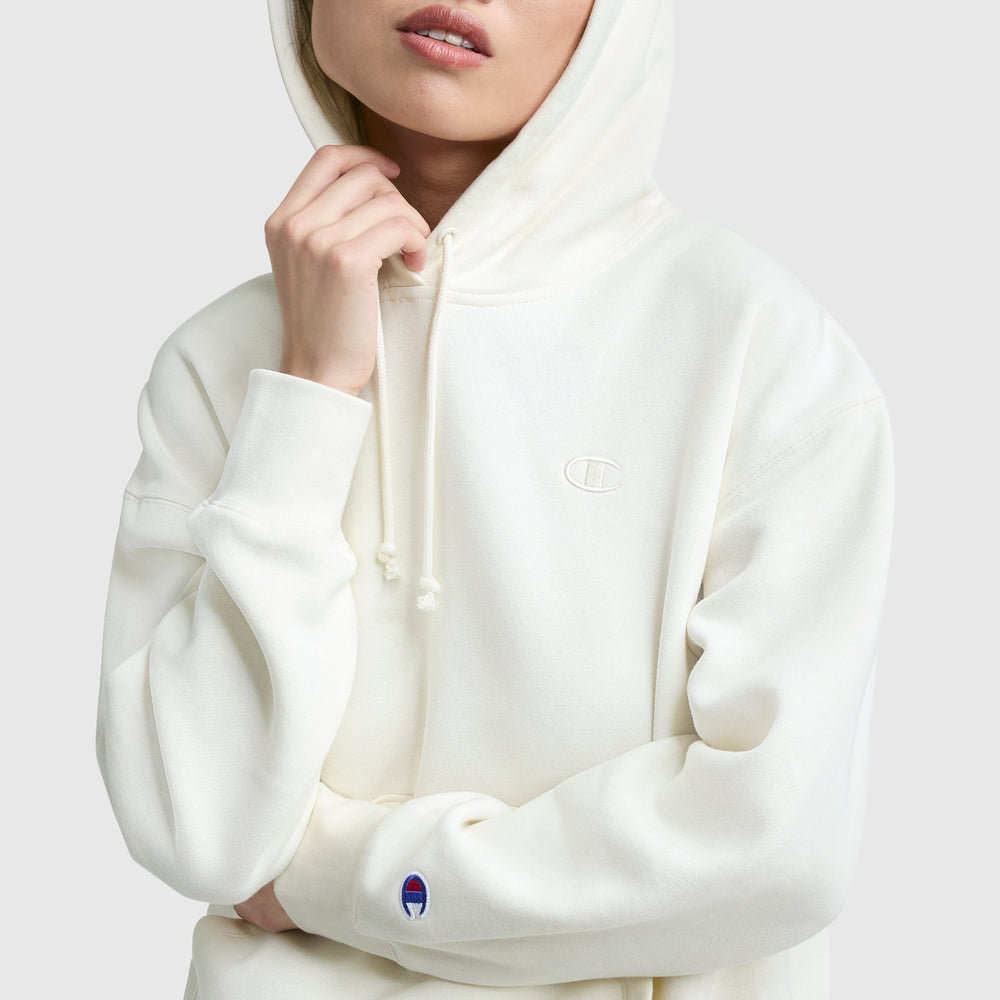 Champion Powerblend Freshman Hoodie - Unbleached Cotton