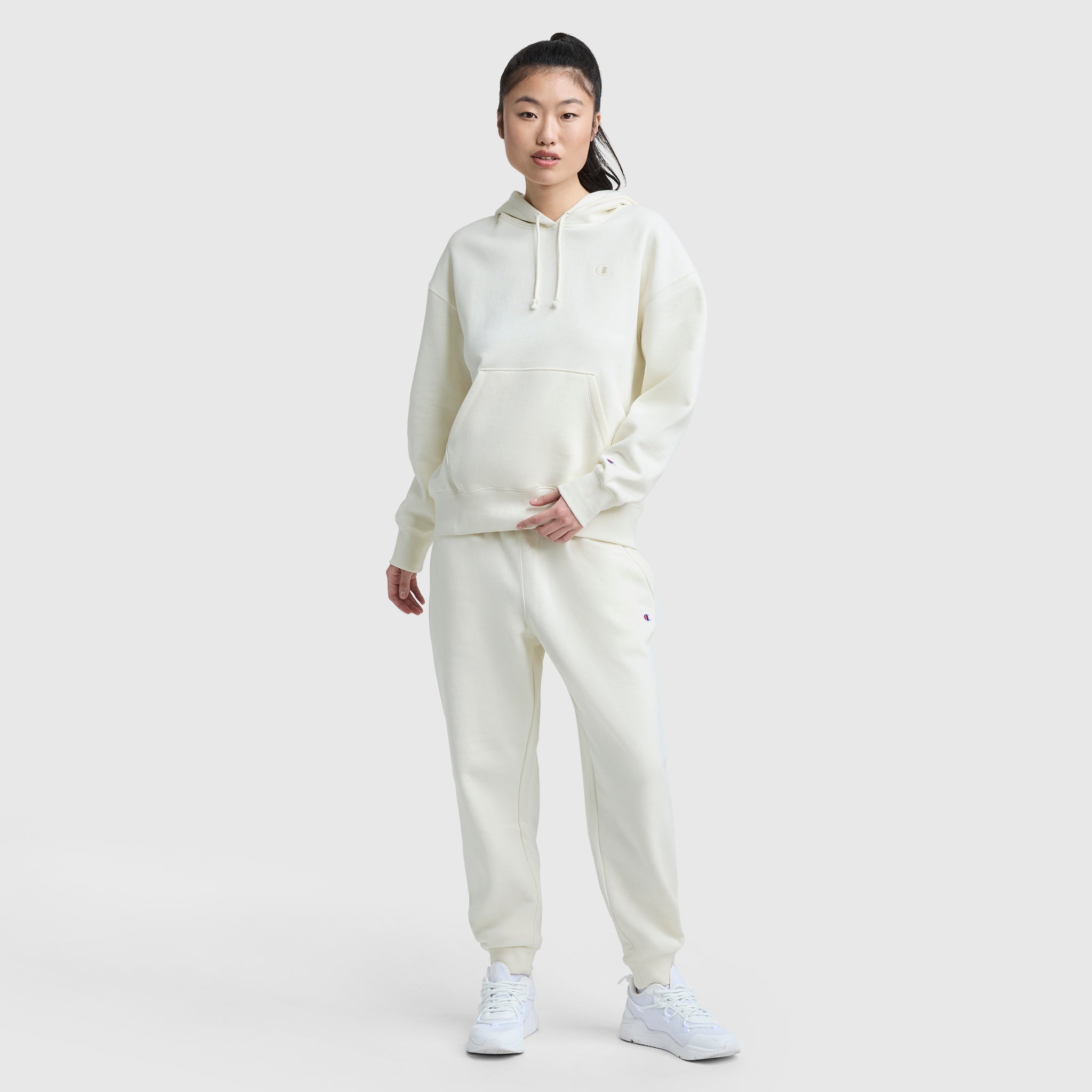 Champion Powerblend Freshman Hoodie - Unbleached Cotton