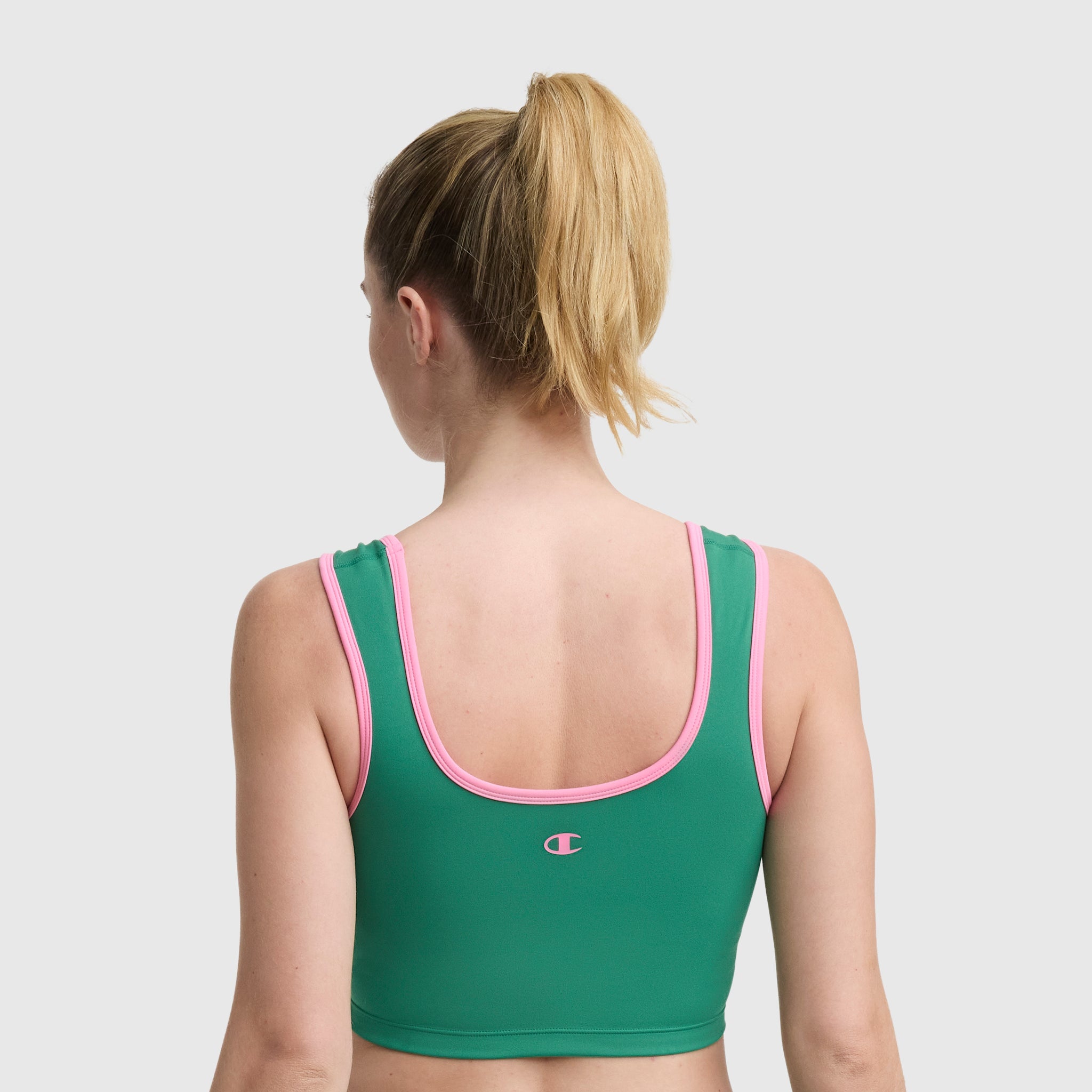 Champion Courtside Seamed Bra Top - Verdant Green