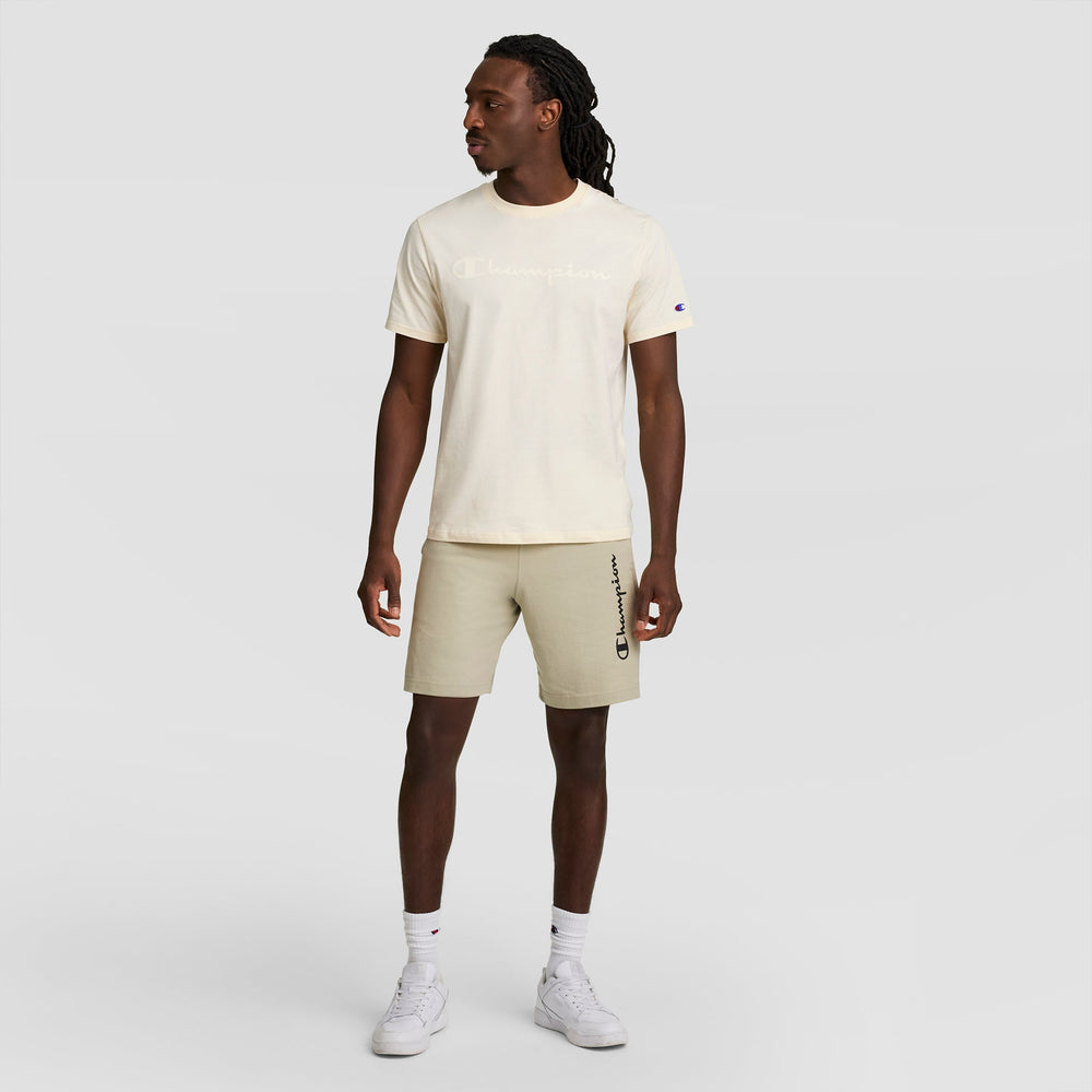 Champion Classic Graphic T-Shirt, Tonal Script Logo - Unbleached Cotton