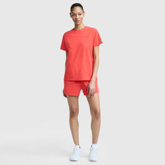 Champion Classic T-Shirt, Tonal Left Chest Script - Poppy Red