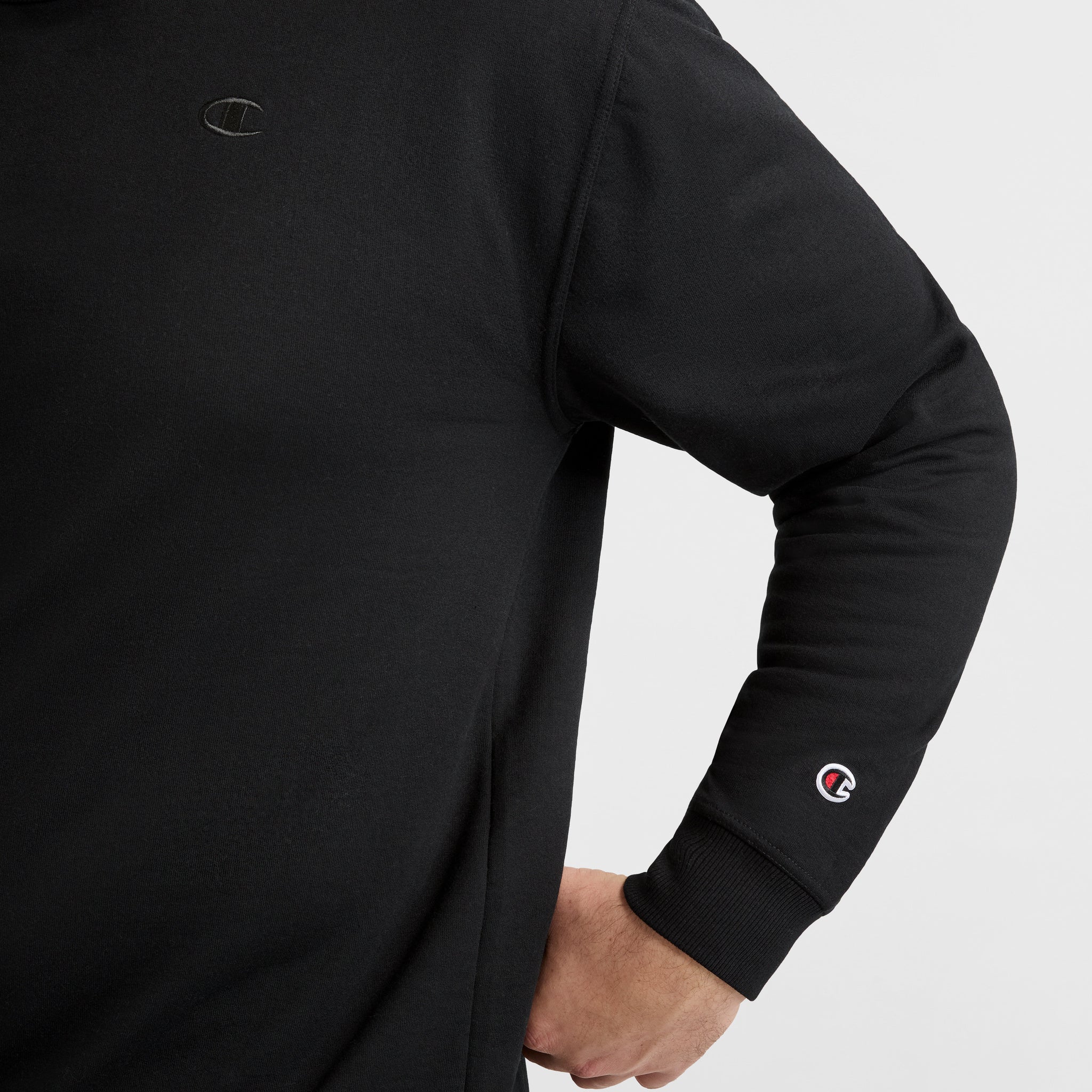 Champion Powerblend Crewneck Sweatshirt - Big & Tall - Black