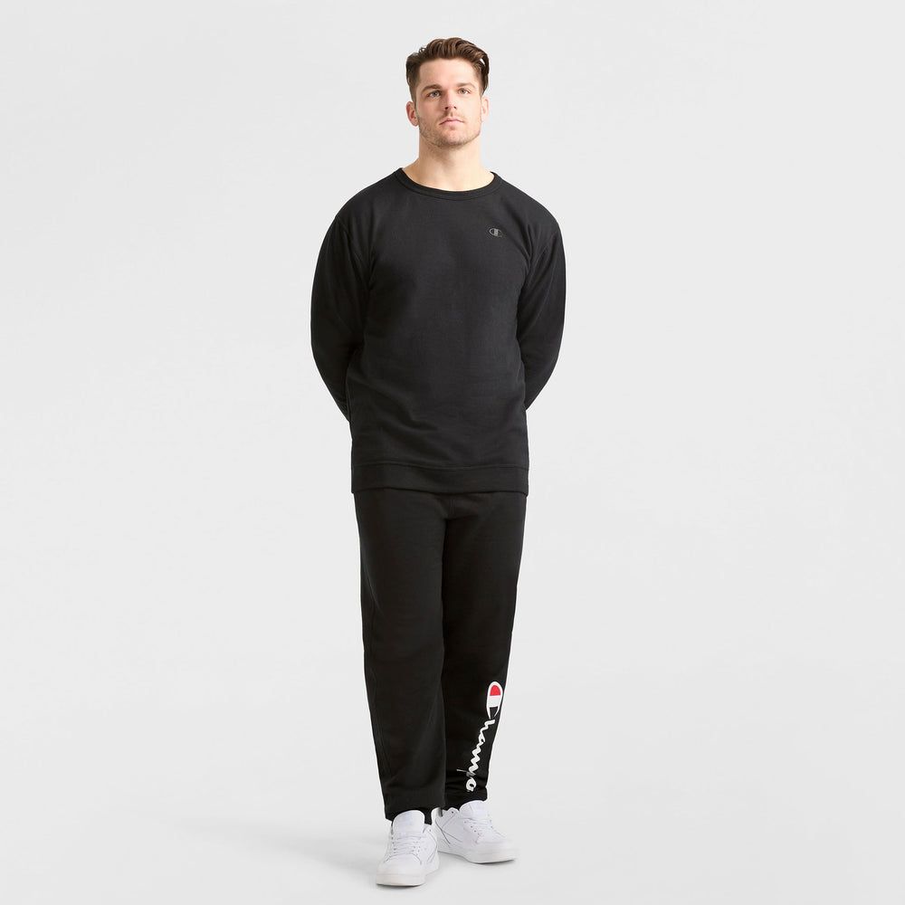 Champion Powerblend Crewneck Sweatshirt - Big & Tall - Black
