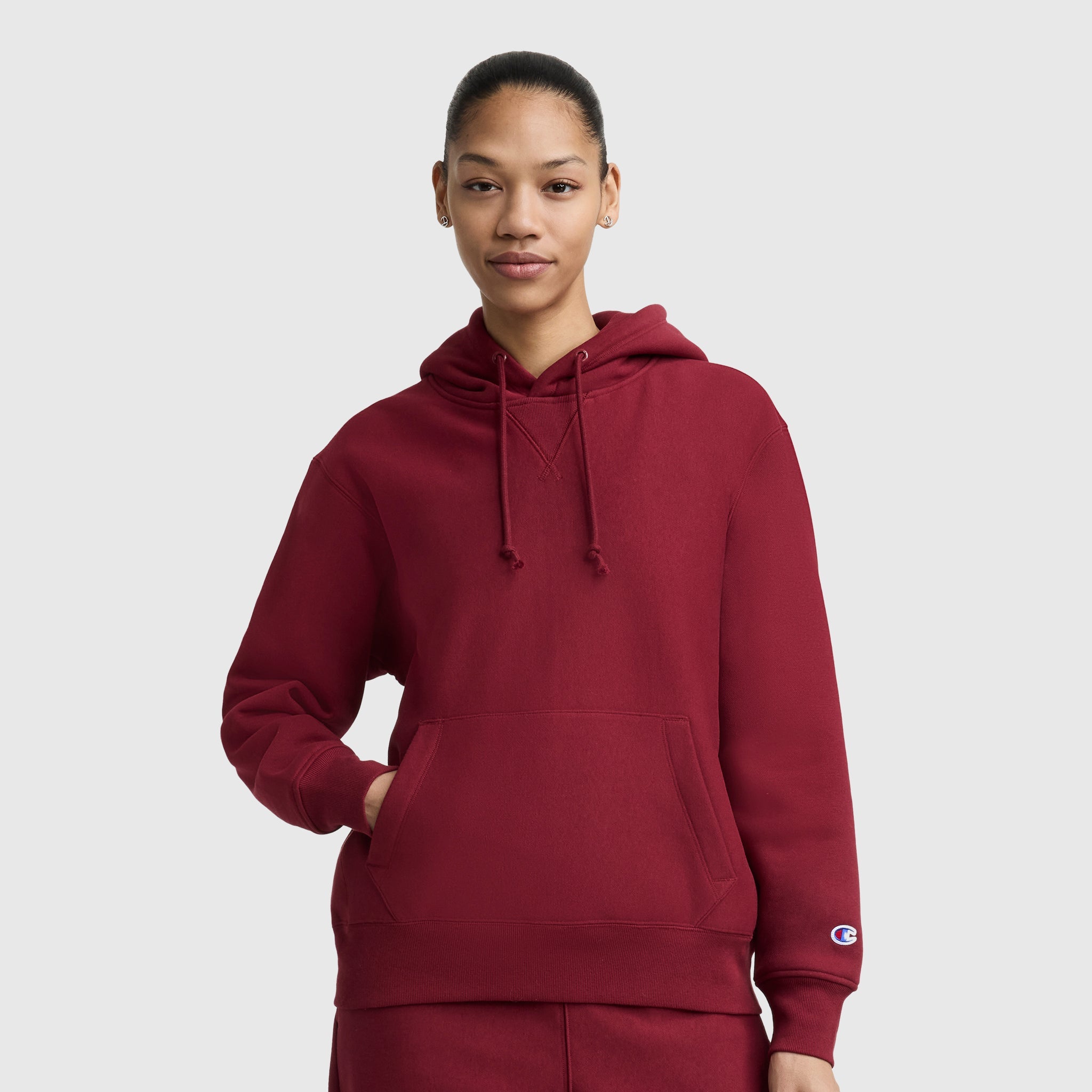 Champion Reverse Weave Hoodie Sweatshirt - Pomegranate