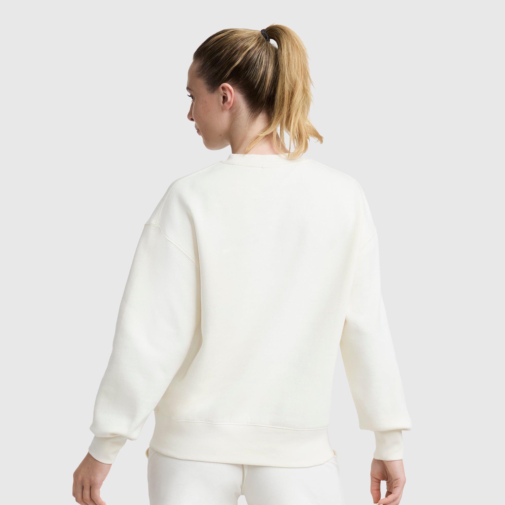 Champion Powerblend Crewneck Sweatshirt, Small "C" - Unbleached Cotton