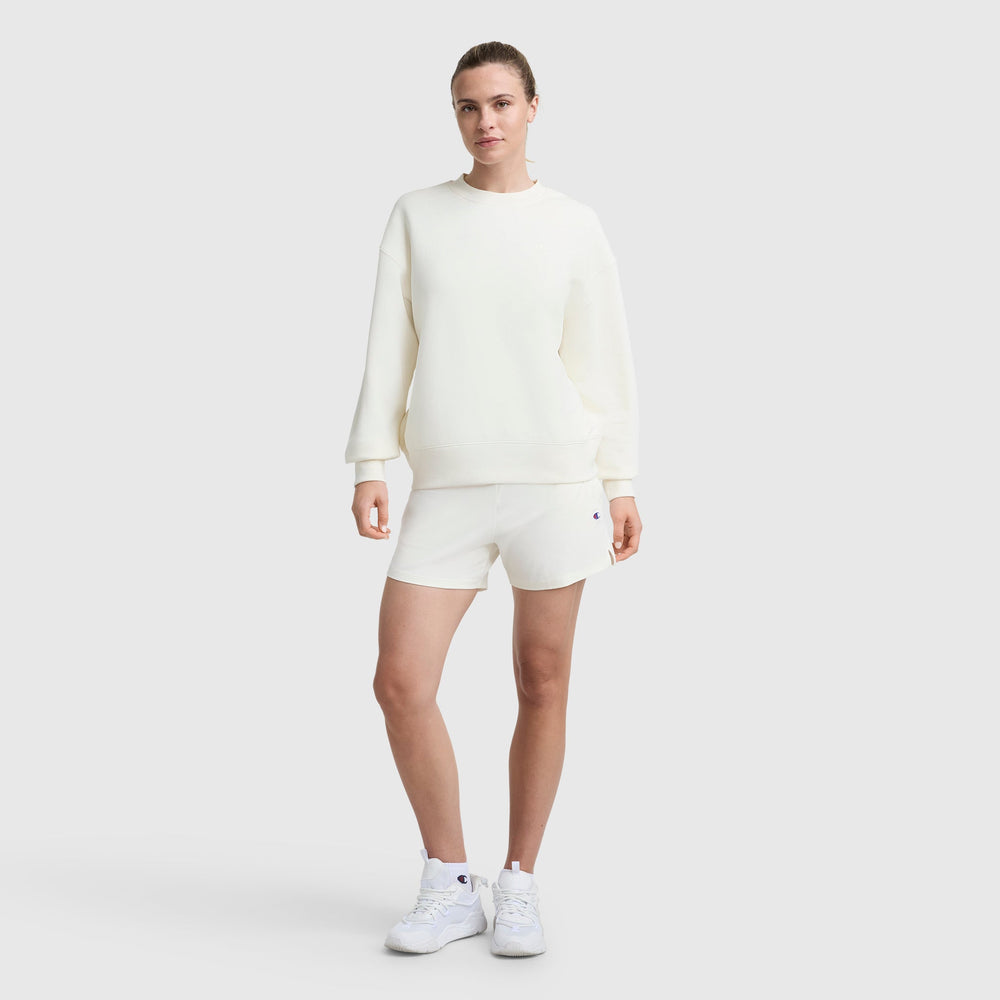 Champion Powerblend Crewneck Sweatshirt, Small "C" - Unbleached Cotton