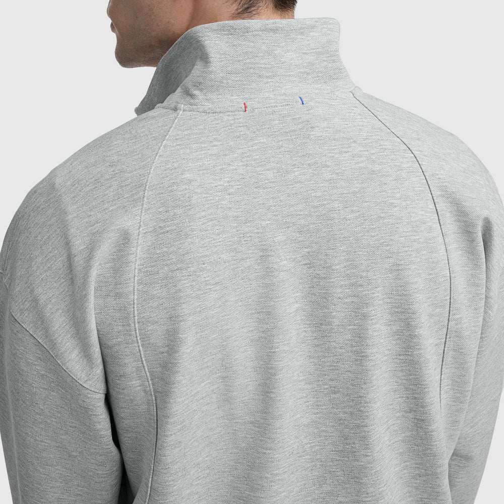 Champion Gameday Full Zip Mock Neck - Oxford Grey Heather