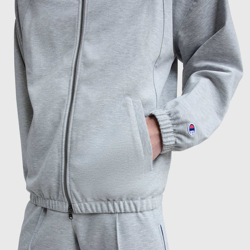 Champion Gameday Full Zip Mock Neck - Oxford Grey Heather