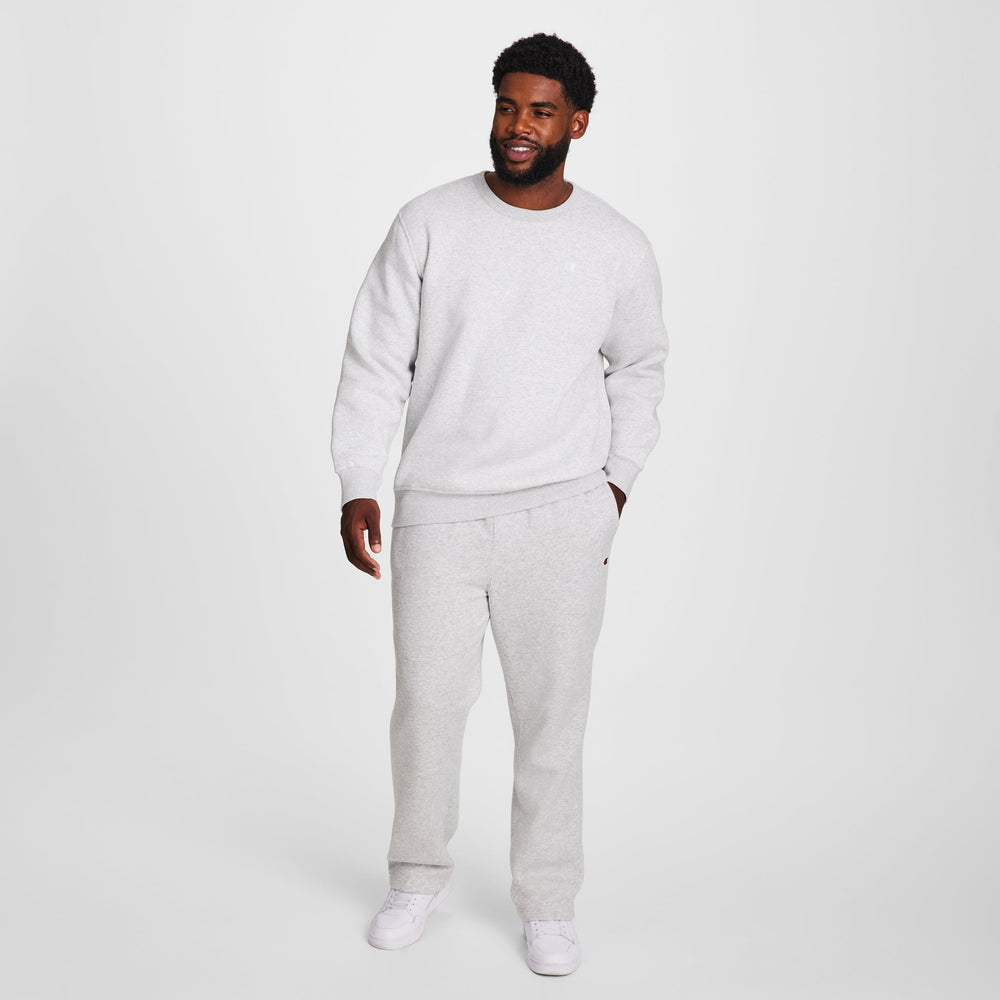 Champion Powerblend Sweatpants, Open Hem - Big & Tall - Platinum Silver Heather