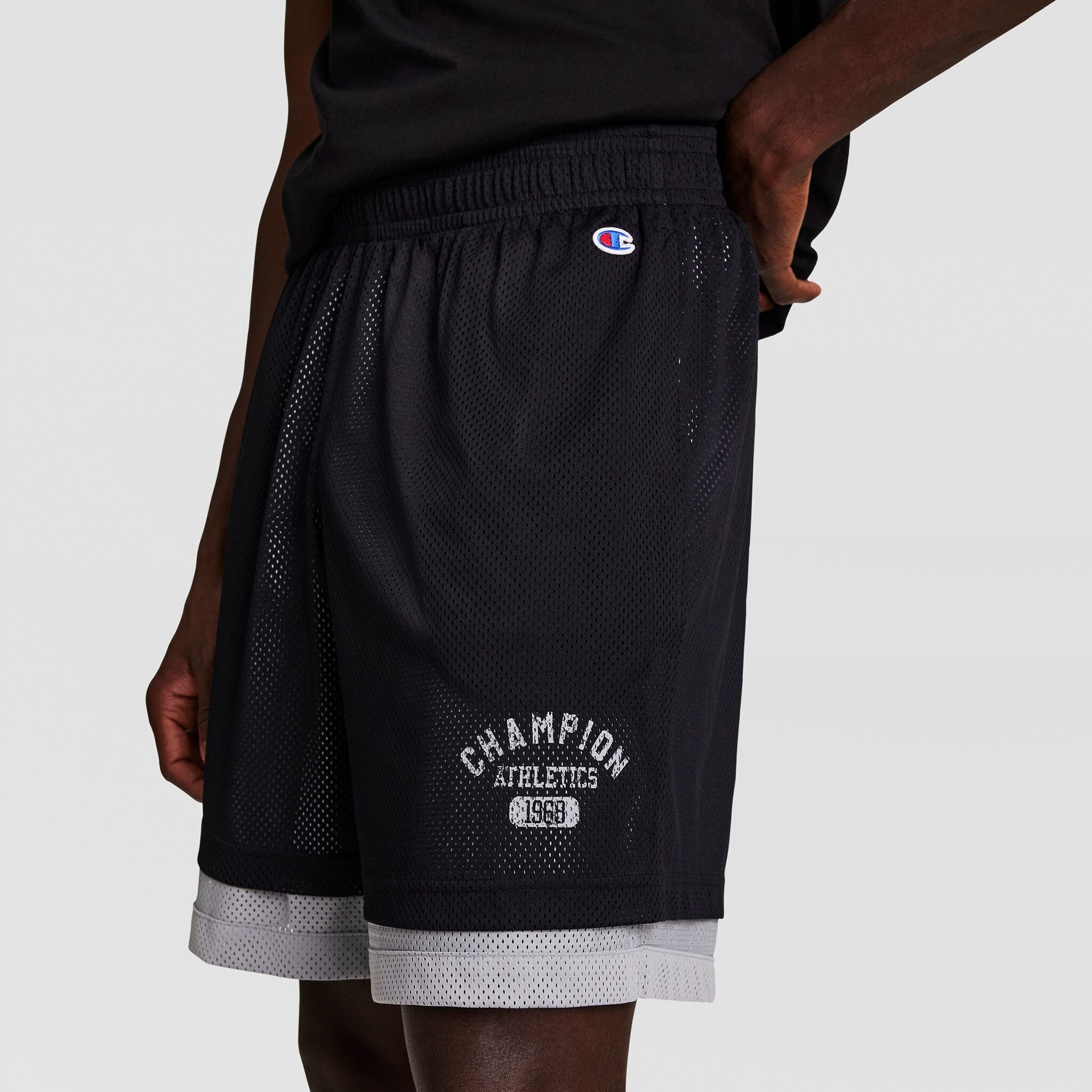 Champion 9" Gridiron Double Layer Short - Black