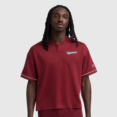 Champion Modern Retro Coaches Henley - Pomegranate