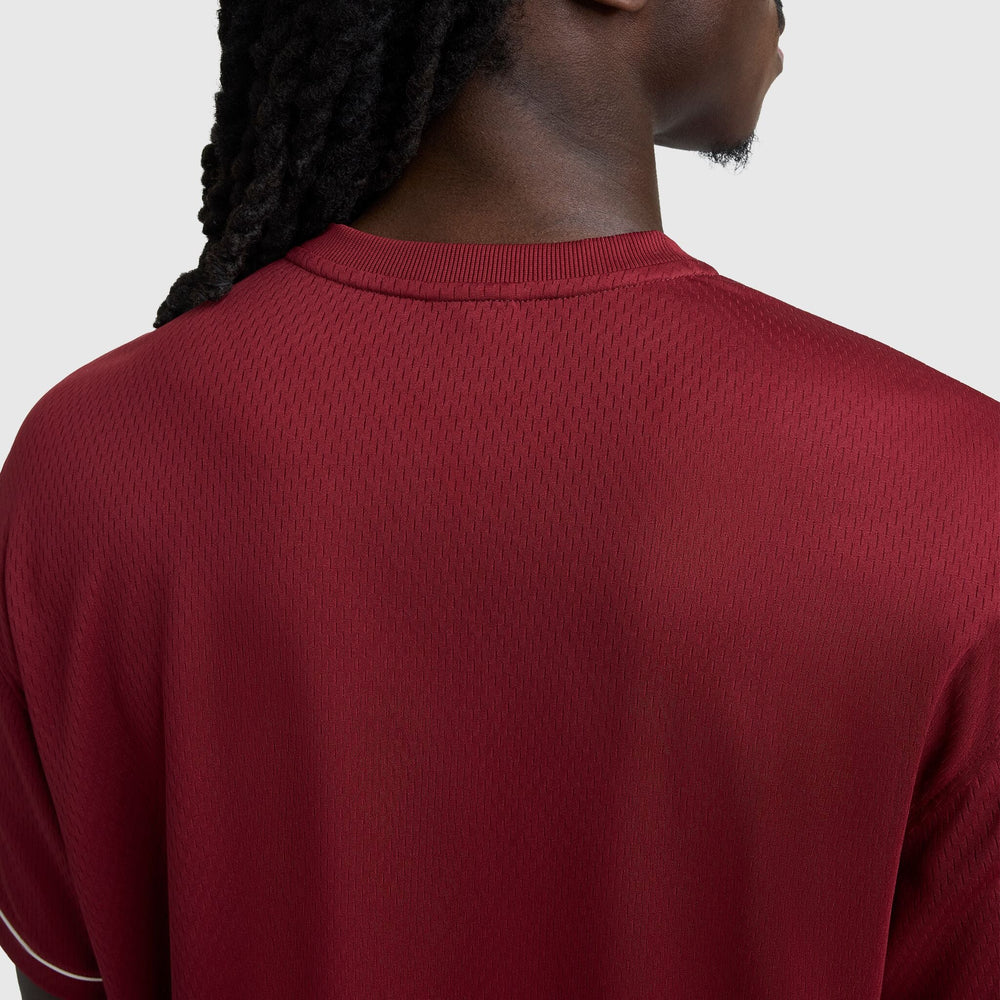 Champion Modern Retro Coaches Henley - Pomegranate