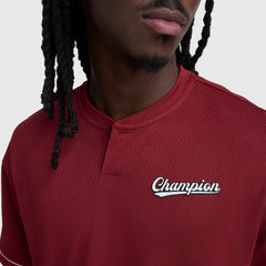 Champion Modern Retro Coaches Henley - Pomegranate