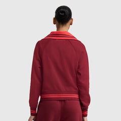 Champion Pitcher Full-Zip Mockneck Top - Pomegranate