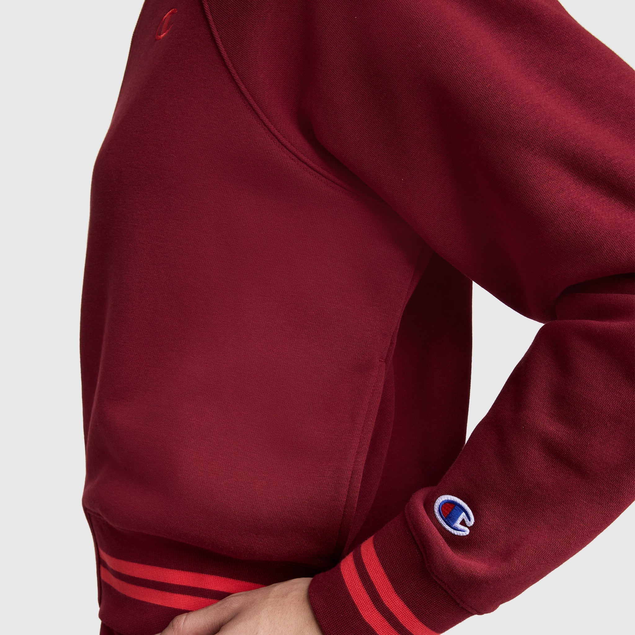 Champion Pitcher Full-Zip Mockneck Top - Pomegranate