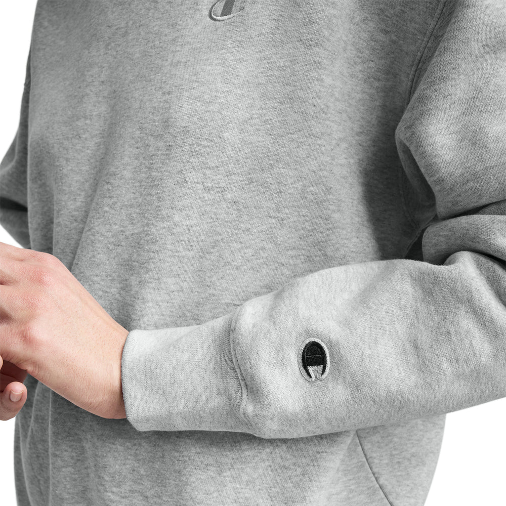 Champion Powerblend Crewneck Sweatshirt, Small "C" - Oxford Grey Heather