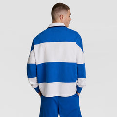 Champion Gridiron Blocked Long Sleeve Rugby, Script Logo - Nebulas Blue