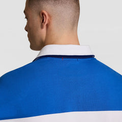 Champion Gridiron Blocked Long Sleeve Rugby, Script Logo - Nebulas Blue