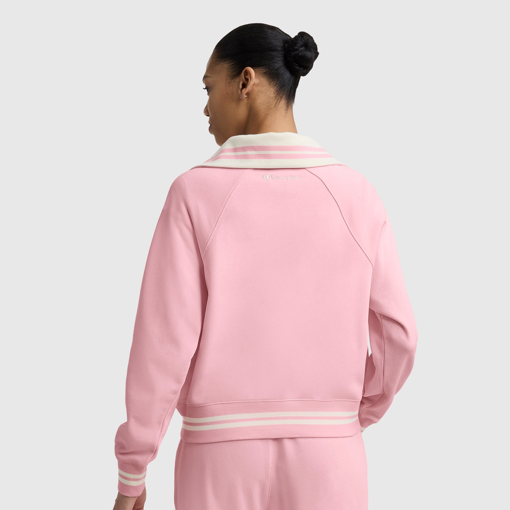 Champion Pitcher Full-Zip Mockneck Top - Rose Shadow