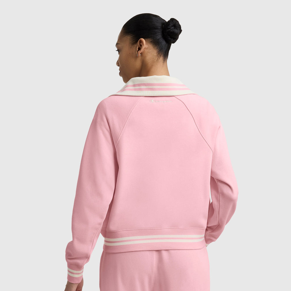 Champion Pitcher Full-Zip Mockneck Top - Rose Shadow