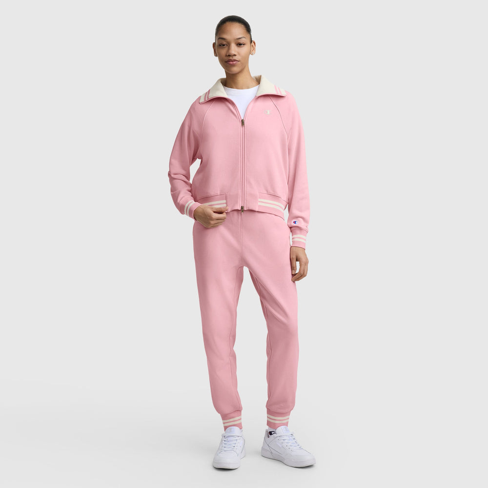 Champion Pitcher Full-Zip Mockneck Top - Rose Shadow