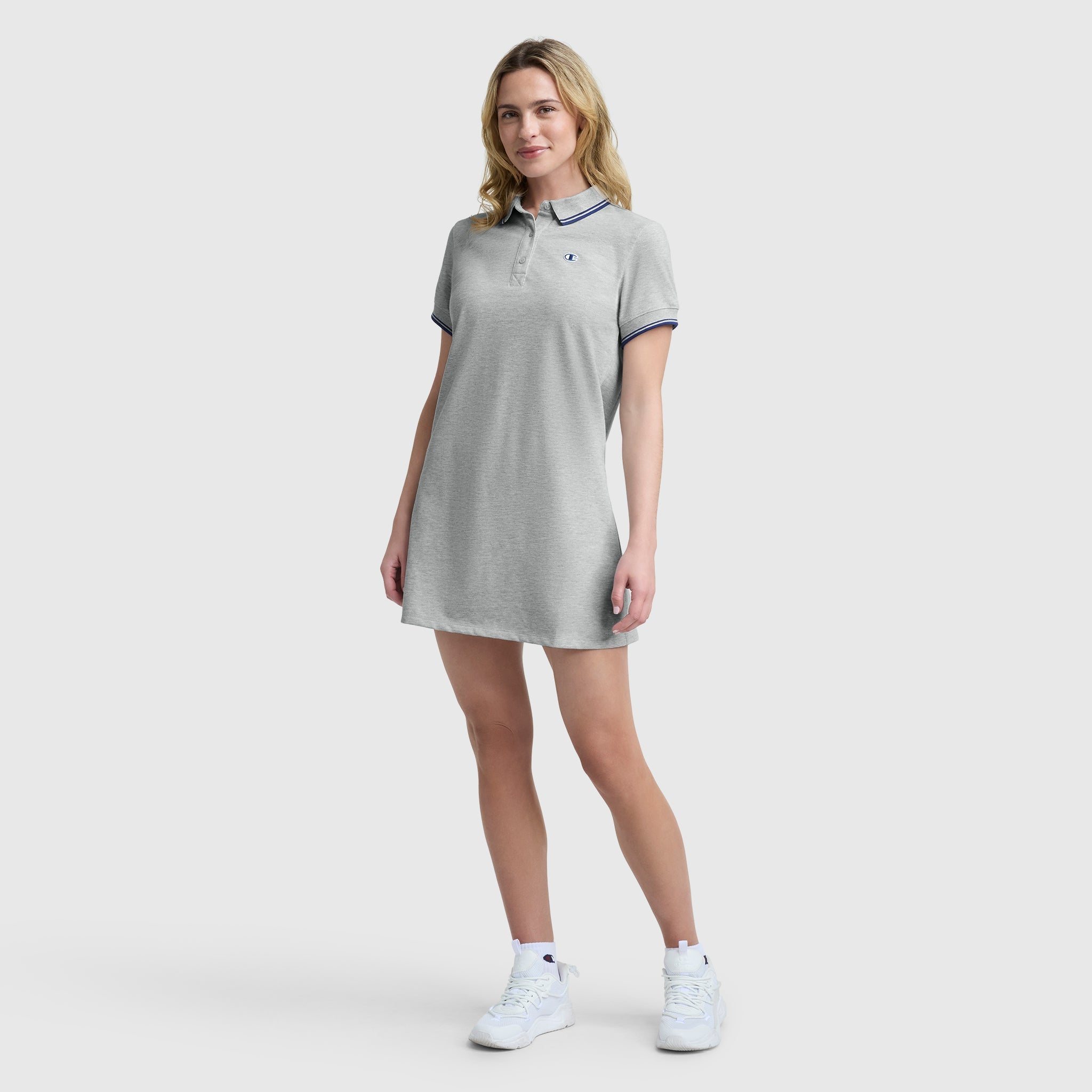 Champion Off The Court Polo Dress - Oxford Grey Heather