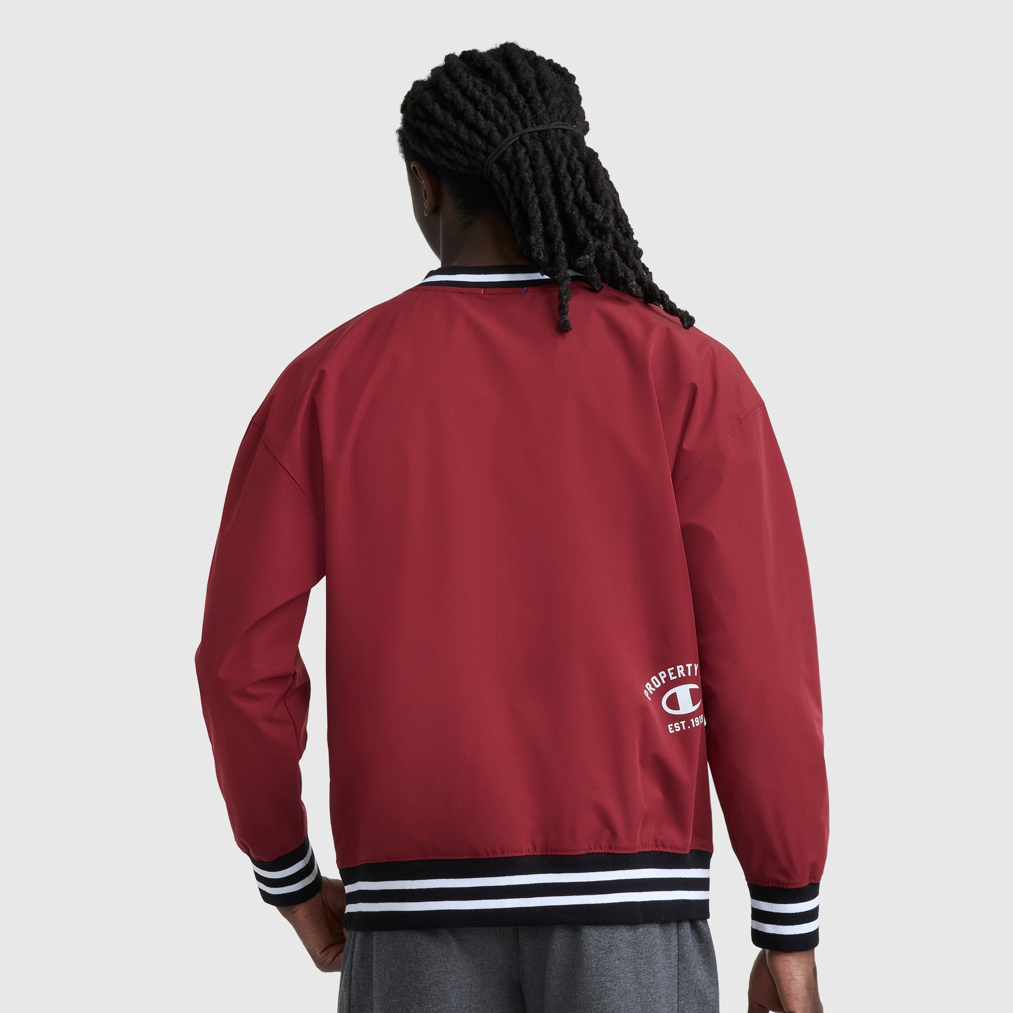 Champion Gridiron V-Neck Pullover - Pomegranate