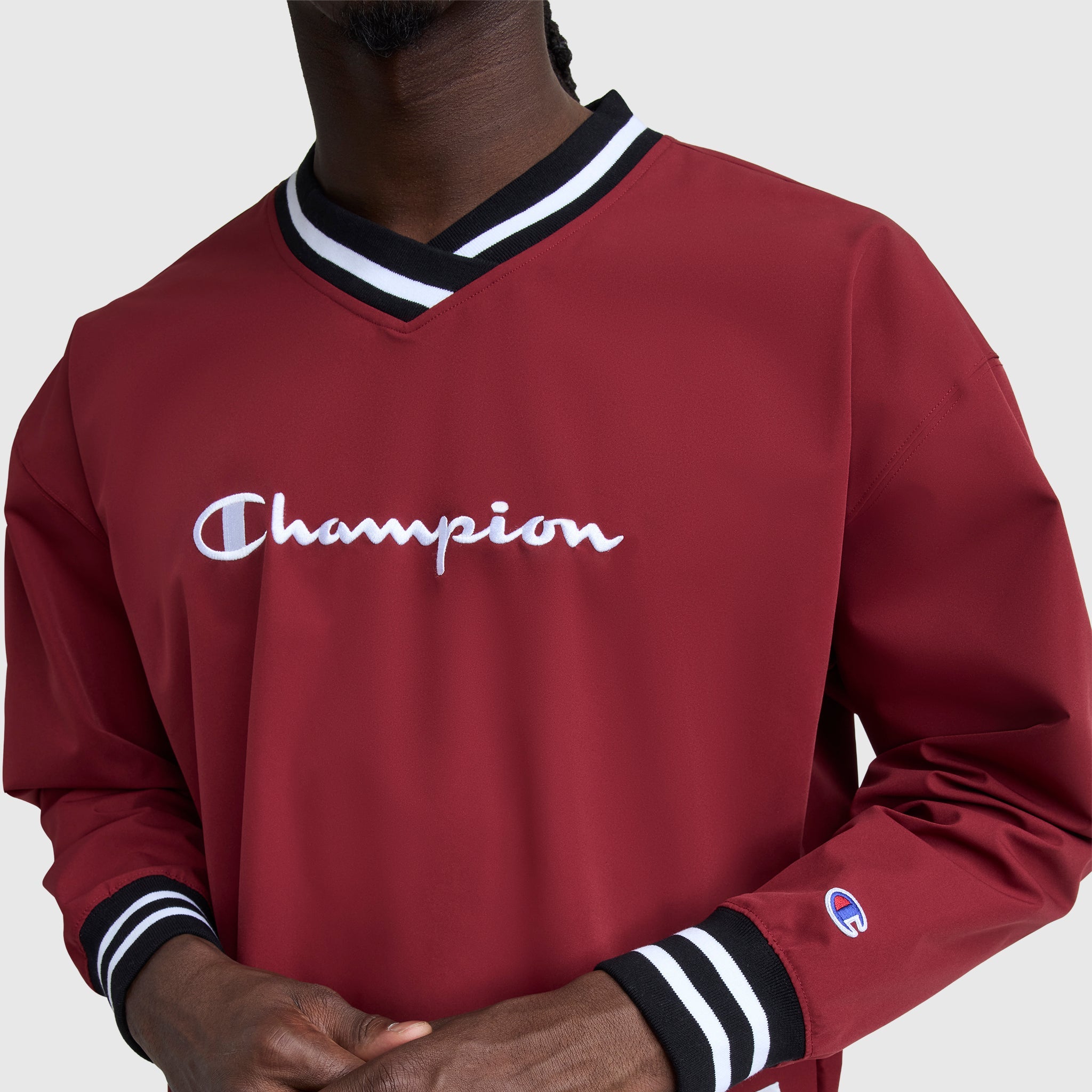 Champion Gridiron V-Neck Pullover - Pomegranate