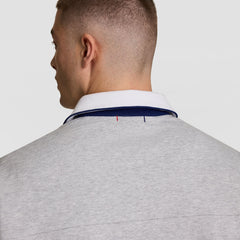 Champion Gridiron Long Sleeve Rugby, Script Logo - Oxford Grey Heather