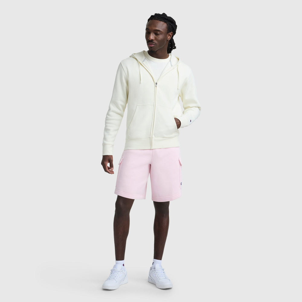 Champion Powerblend Full-Zip Hoodie - Unbleached Cotton