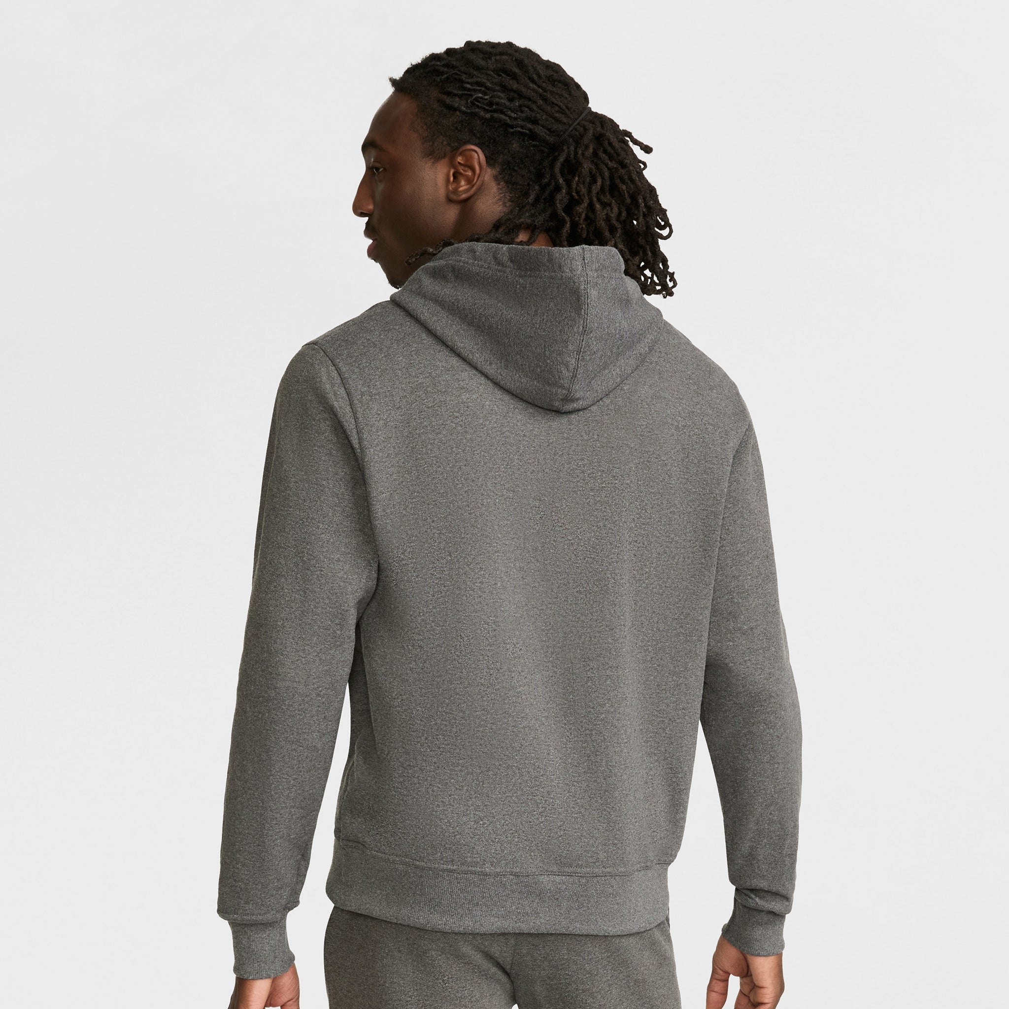Champion Powerblend Hoodie, Full Script Logo - Granite Heather