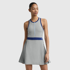 Champion Match Point Tennis Dress, Embroidered Script Logo - Oxford Grey Heather