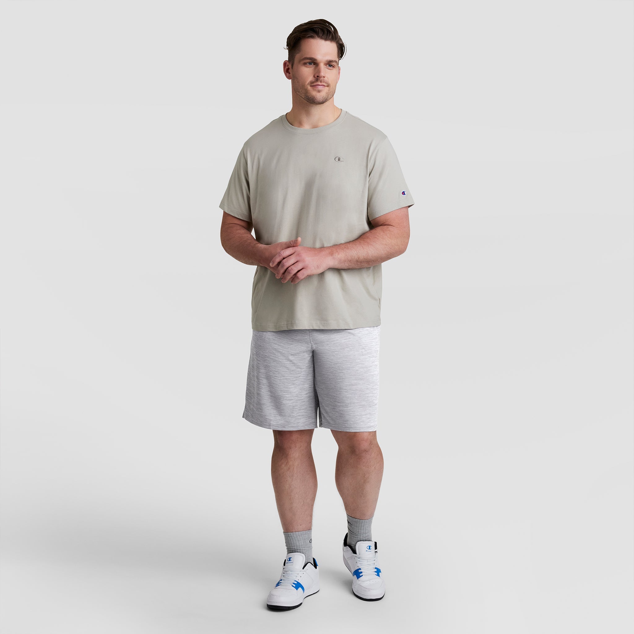 Champion Sport Shorts, Moisture Wicking - Big & Tall - New Manhattan Mist Heather