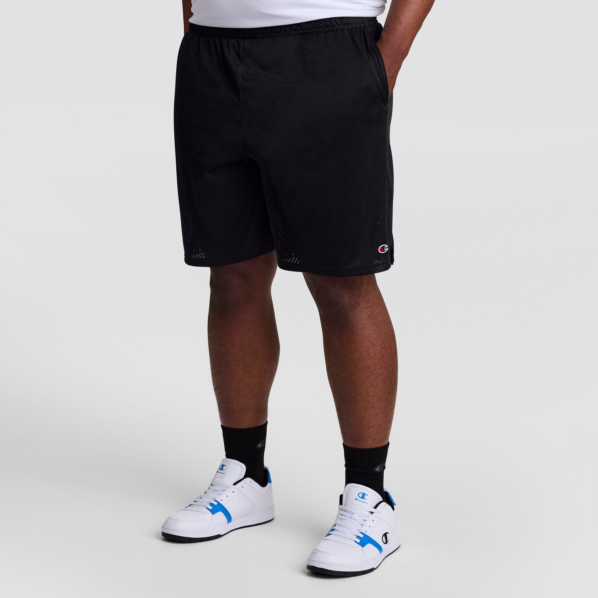 Champion Classic Mesh Gym Shorts - Big & Tall - Black
