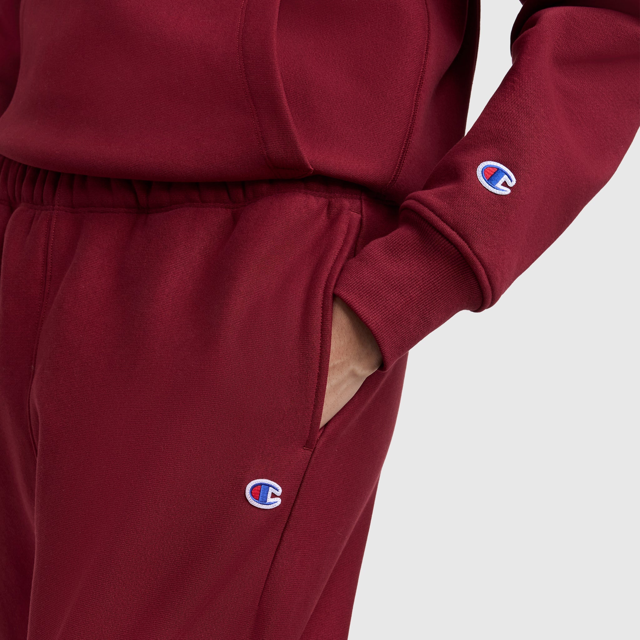 Champion Reverse Weave Cinched Bottom Sweatpants - Pomegranate