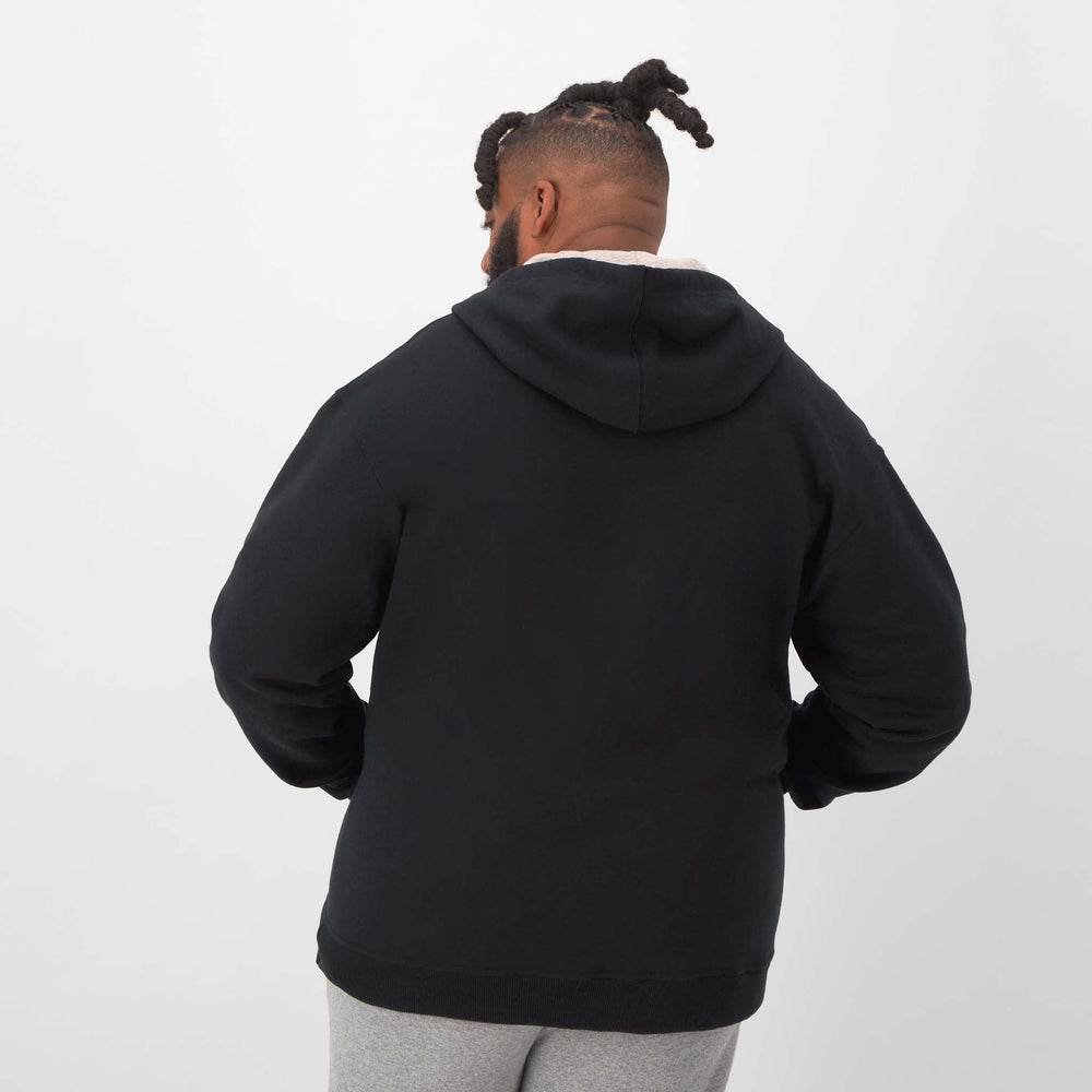 Champion Powerblend Full Zip Hoodie - Big & Tall - Black