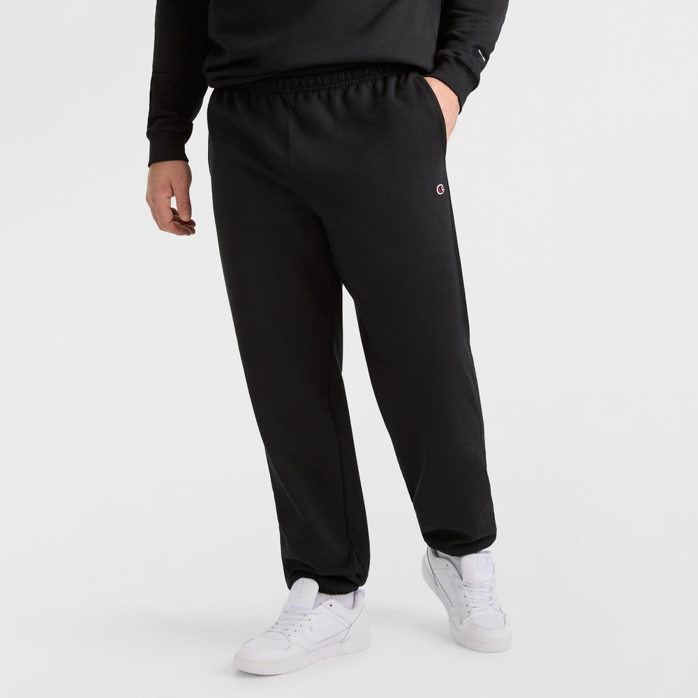Champion Powerblend Sweatpants, Cinched Hem - Big & Tall - Black