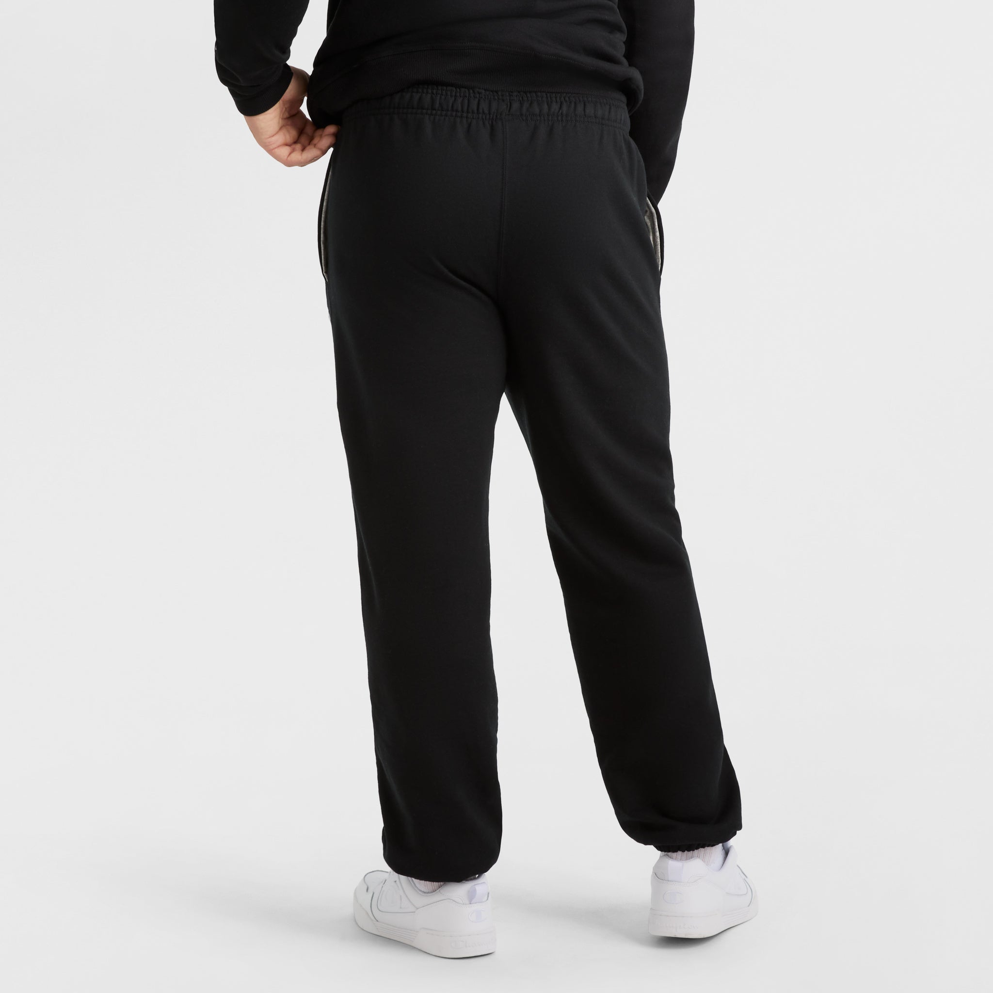 Champion Powerblend Sweatpants, Cinched Hem - Big & Tall - Black