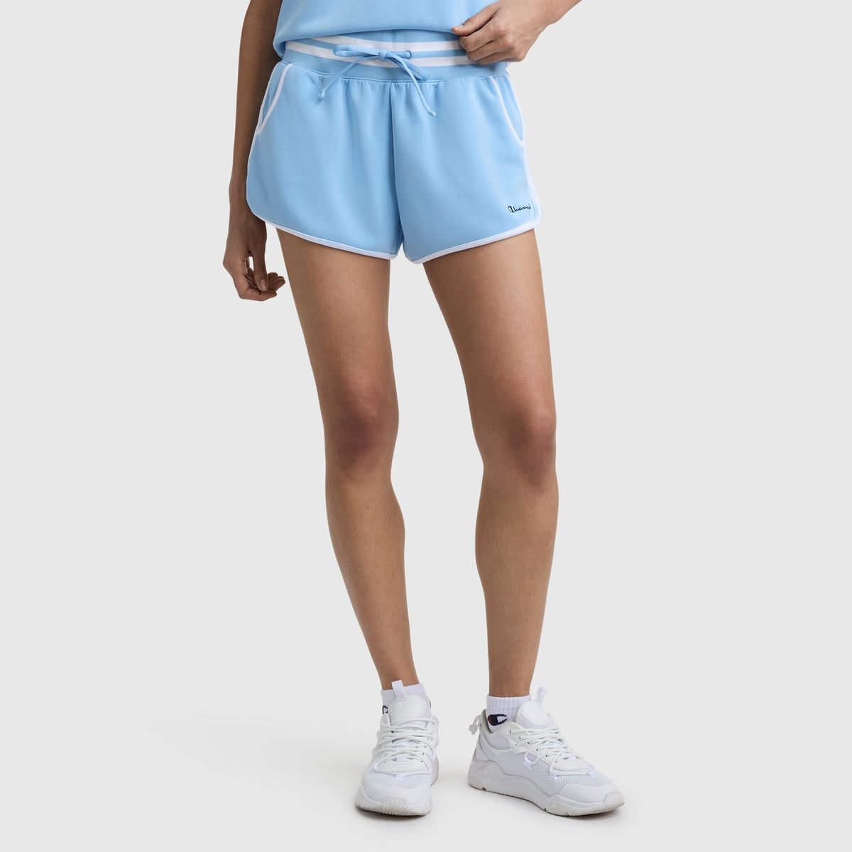 Champion 3" Tennis Court Short, Embroidered Script Logo - Placid Blue