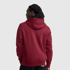 Champion Powerblend Hoodie, Full Script Logo - Pomegranate