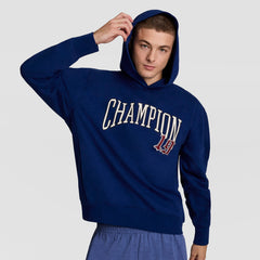 Champion Modern Retro Washed Hoodie - Blue Depth