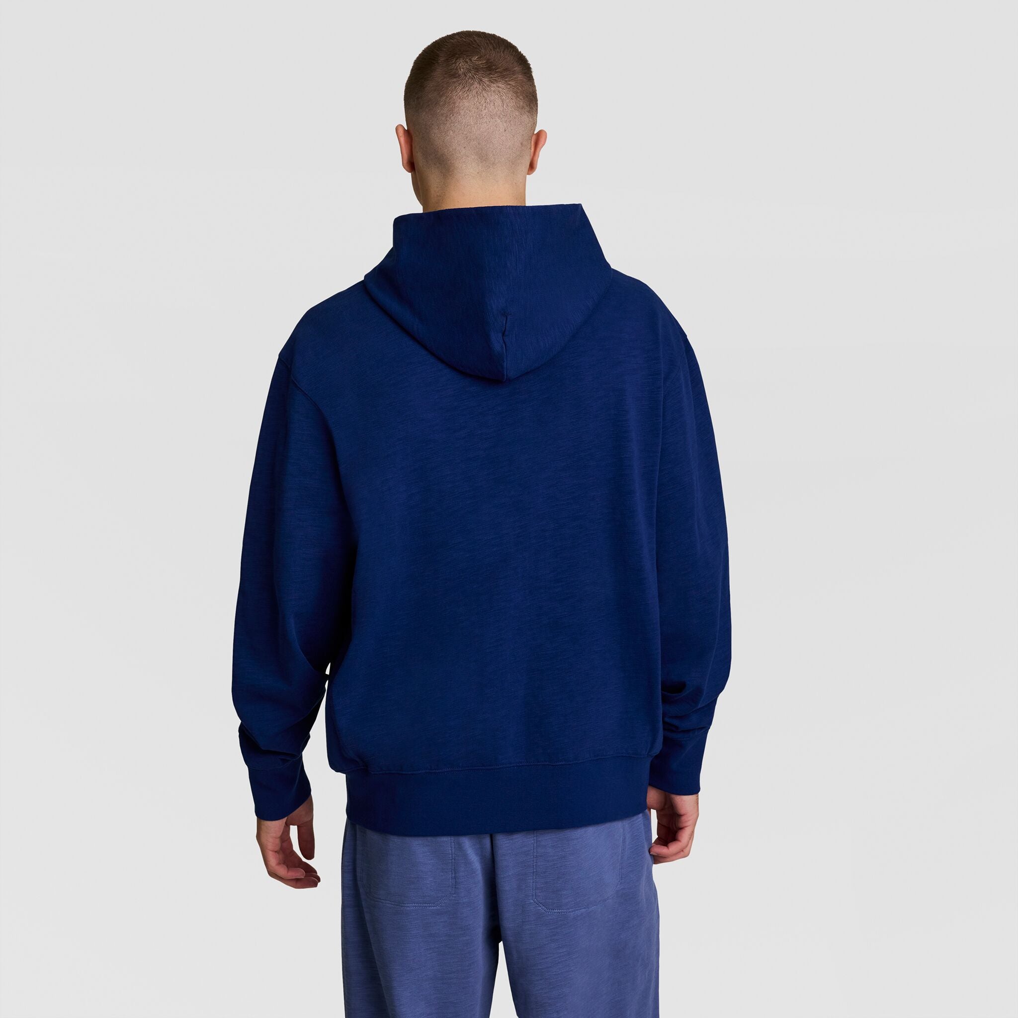 Champion Modern Retro Washed Hoodie - Blue Depth