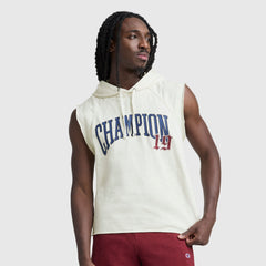 Champion Modern Retro Washed Sleeveless Hoodie - Unbleached Cotton