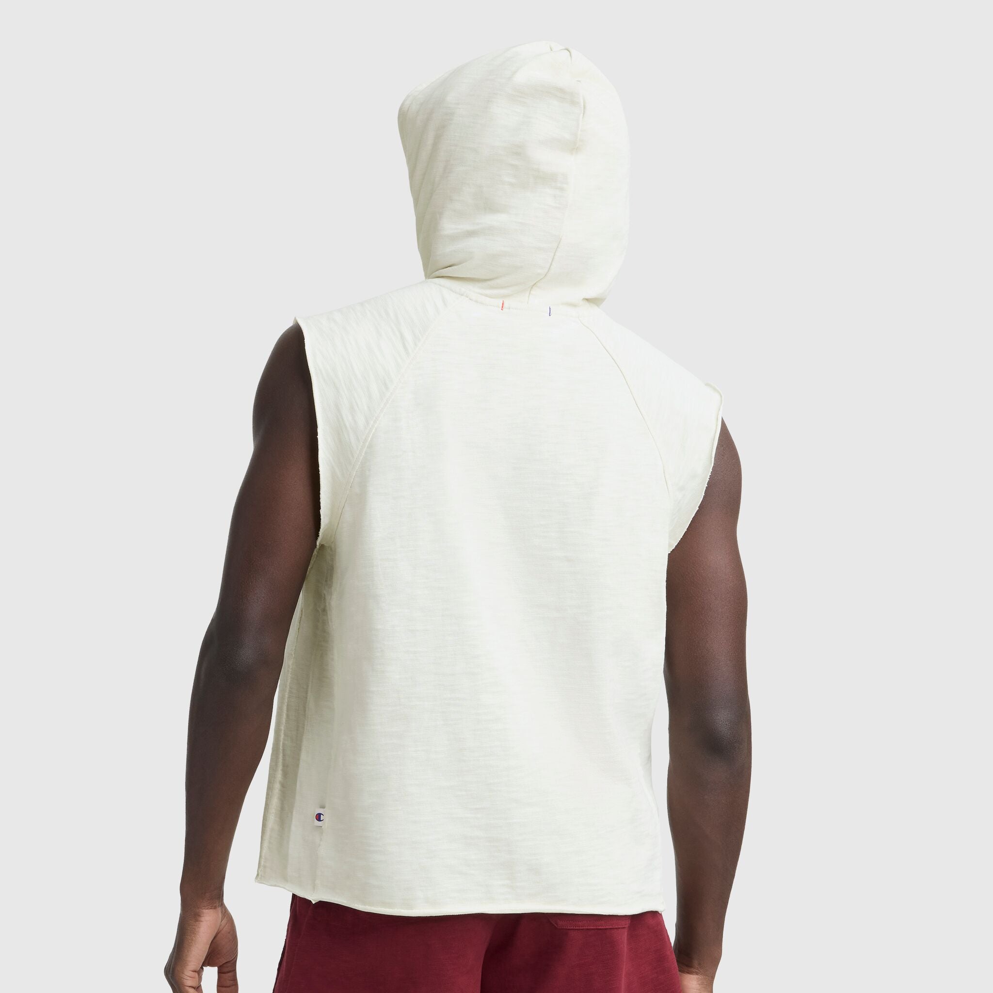 Champion Modern Retro Washed Sleeveless Hoodie - Unbleached Cotton