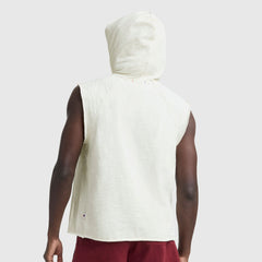 Champion Modern Retro Washed Sleeveless Hoodie - Unbleached Cotton