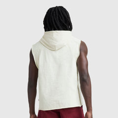 Champion Modern Retro Washed Sleeveless Hoodie - Unbleached Cotton